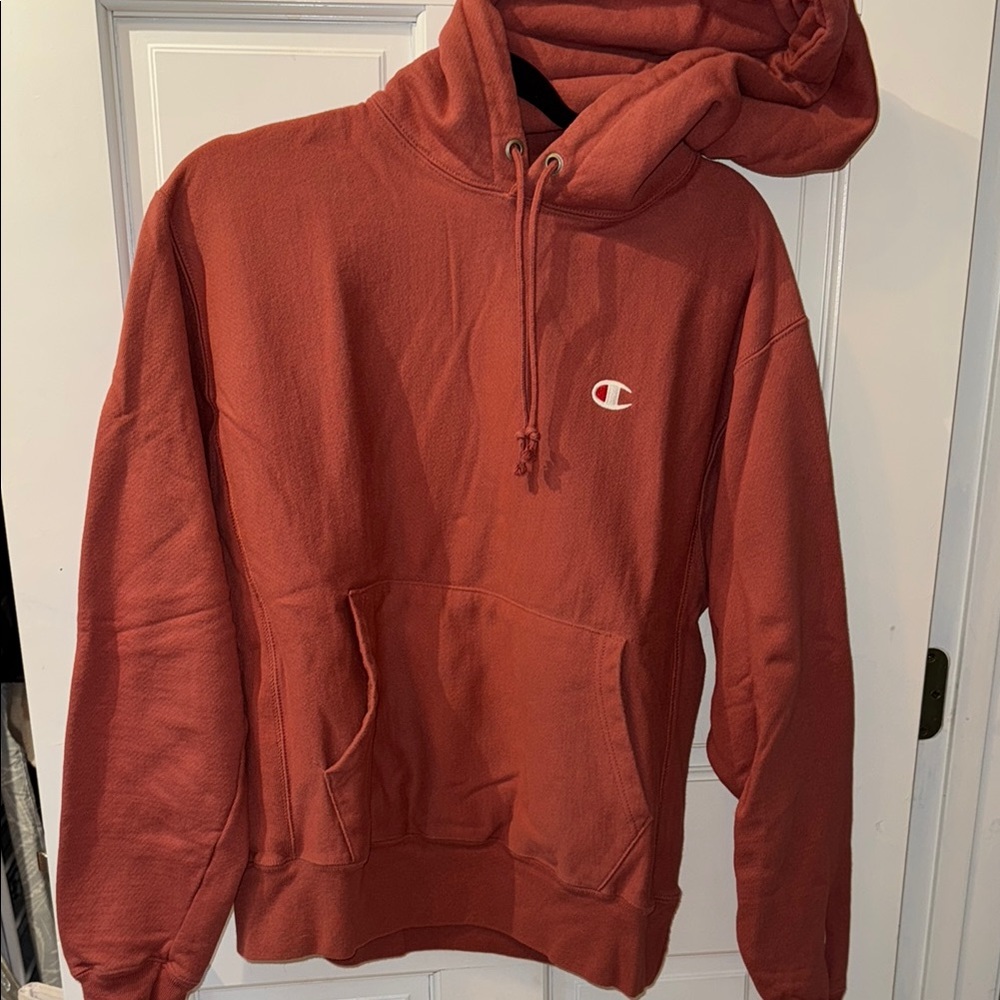 Champion Red Sweatshirt Classic Pullover Design